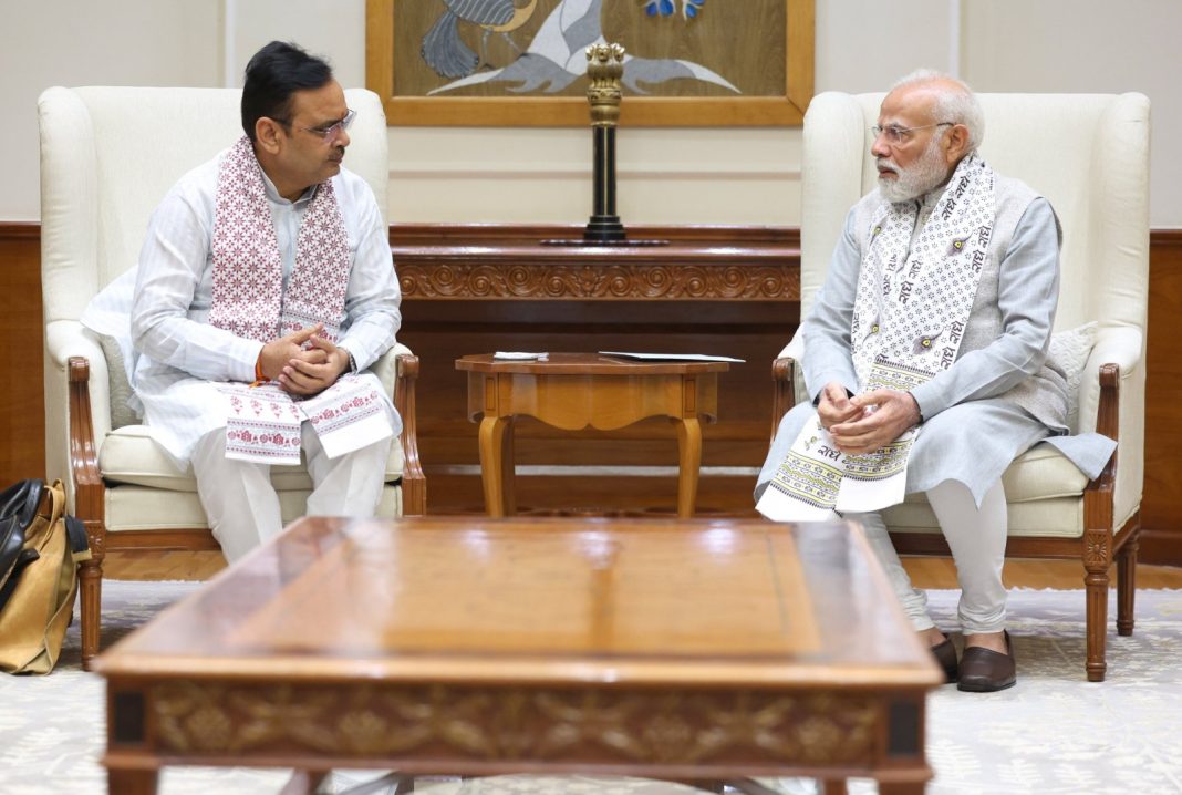 सीएम भजनलाल शर्मा की पीएम मोदी से मुलाकात
