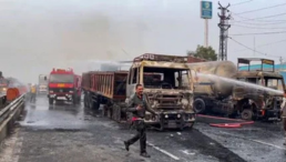 जयपुर में LPG सिलेंडर ट्रक में धमाका