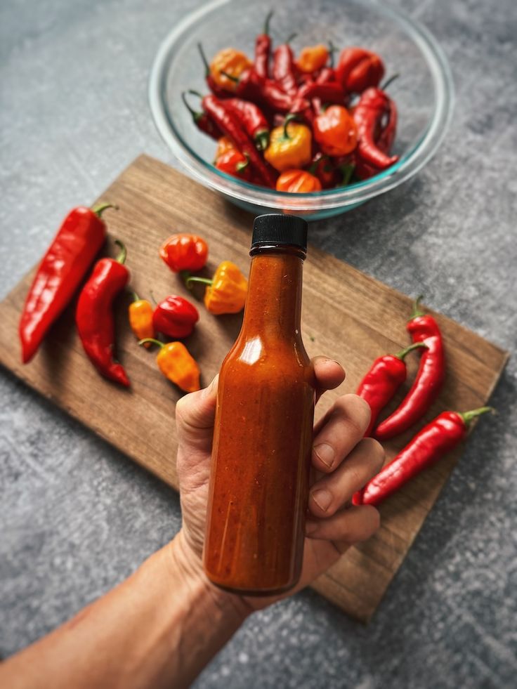 Hot Sauce in fridge